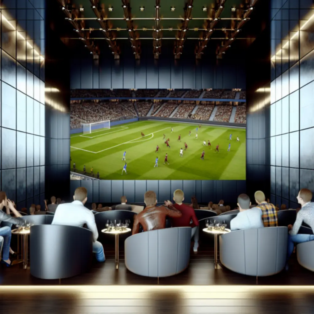 Wielki ekran i wygodne loże w strefie sportu Final Round Lounge