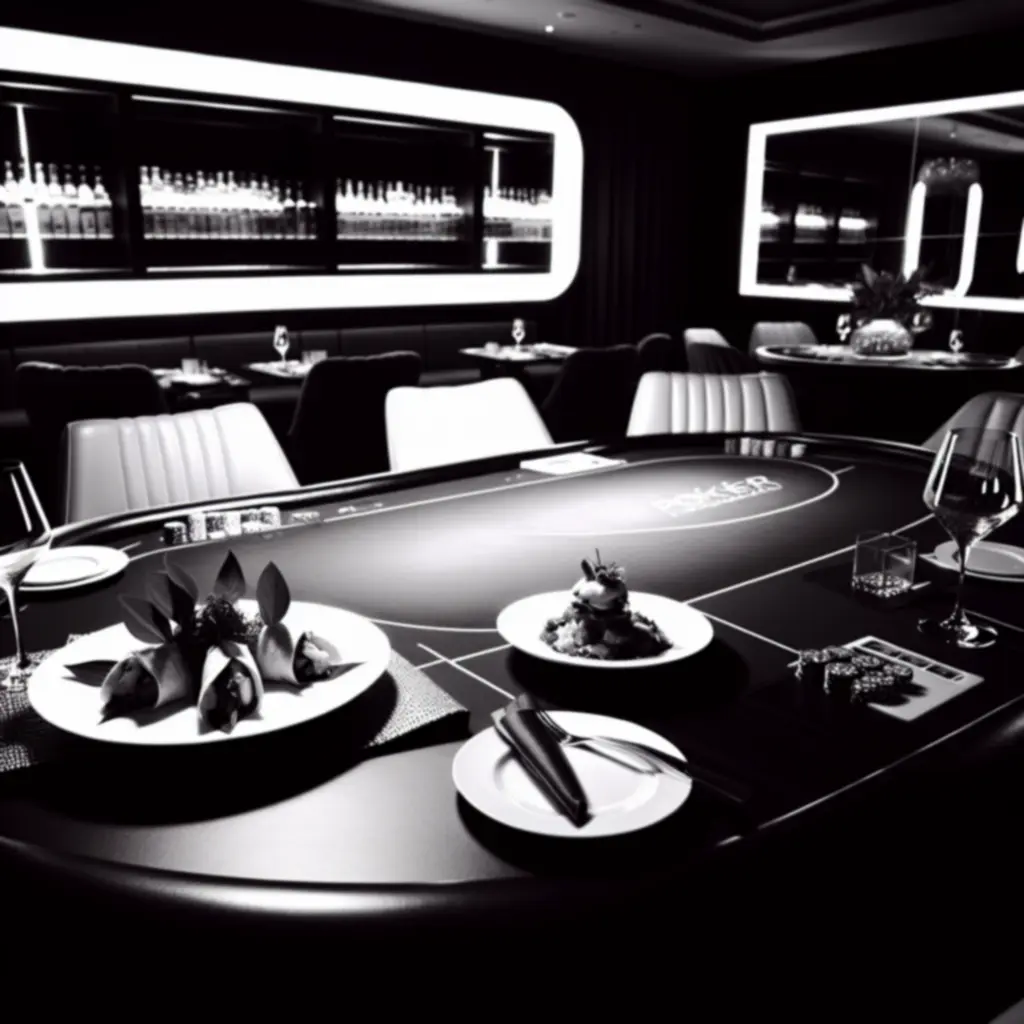 Elegancka prezentacja dań i koktajli na tle nowoczesnego lounge