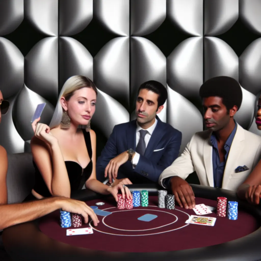 Stół pokerowy w trakcie gry w Final Round Lounge