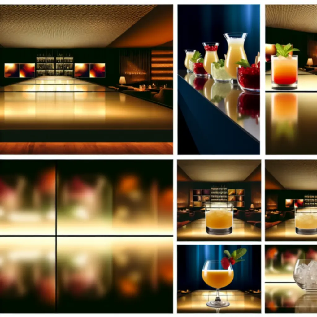 Autorskie koktajle serwowane przy eleganckim barze w klubowym świetle